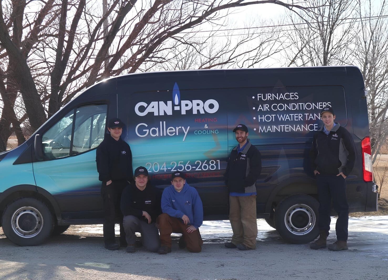 Can-Pro/Gallery HVAC van on the road